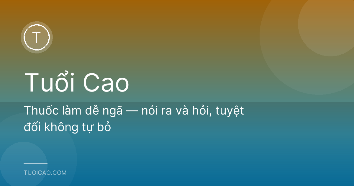 Thuốc làm dễ ngã — nói ra và hỏi, tuyệt đối không tự bỏ